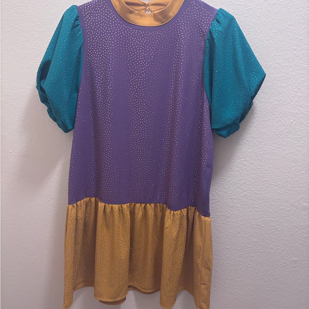 BiBi Sparkly Mardi Gras Dress